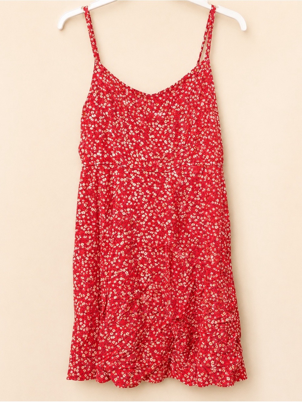 Old Navy XL Pink White Floral Spaghetti Strap Sundress Summer Dress